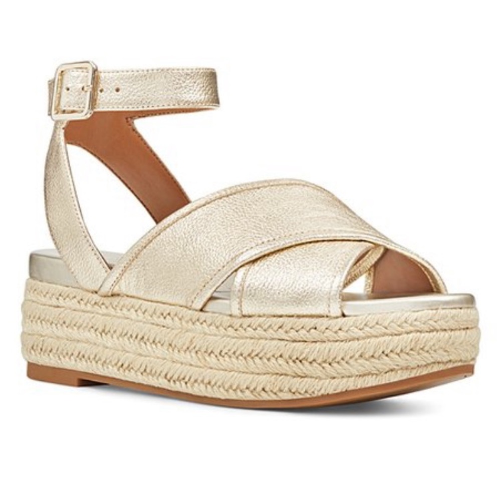 Nine West gold espadrille
